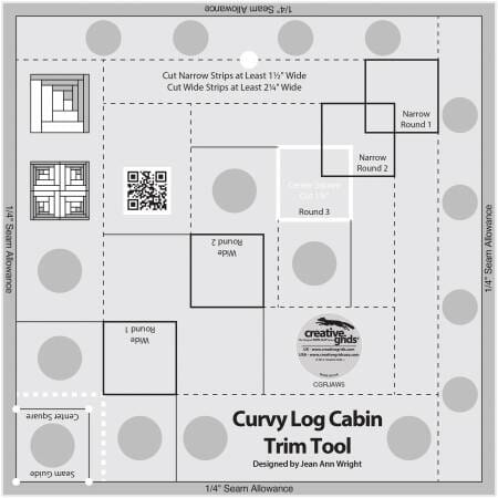 Featured image for “Creative Grids Curvy Log Cabin Trim Tool 8in Finished Blocks”
